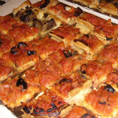 Mini pizza apéro maison auberge Entremont