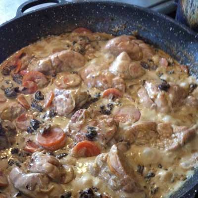 Ris de veau cuisine maison Sophie Livebardon auberge au coeur des monts haute savoie